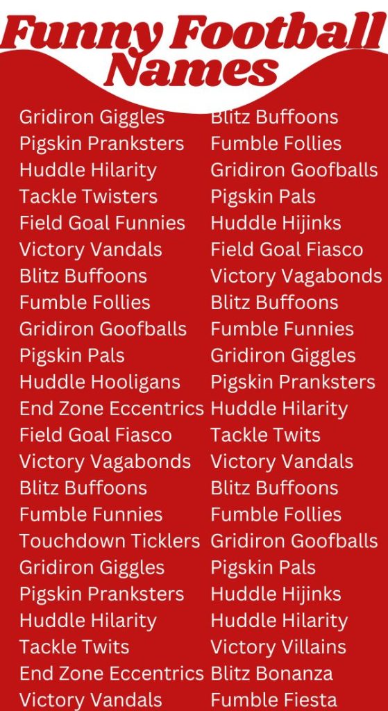 Funny Fantasy Football Names