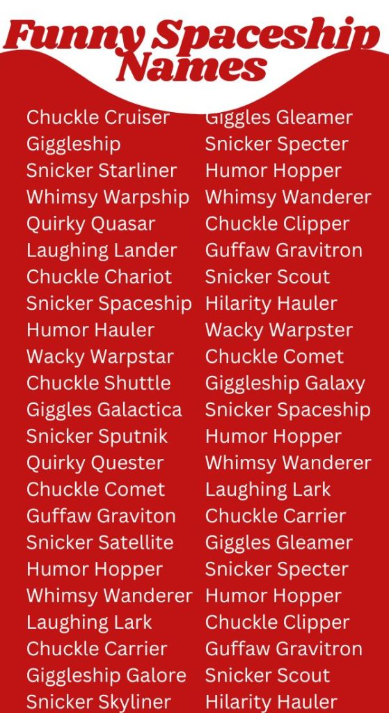 Funny Spaceship Names