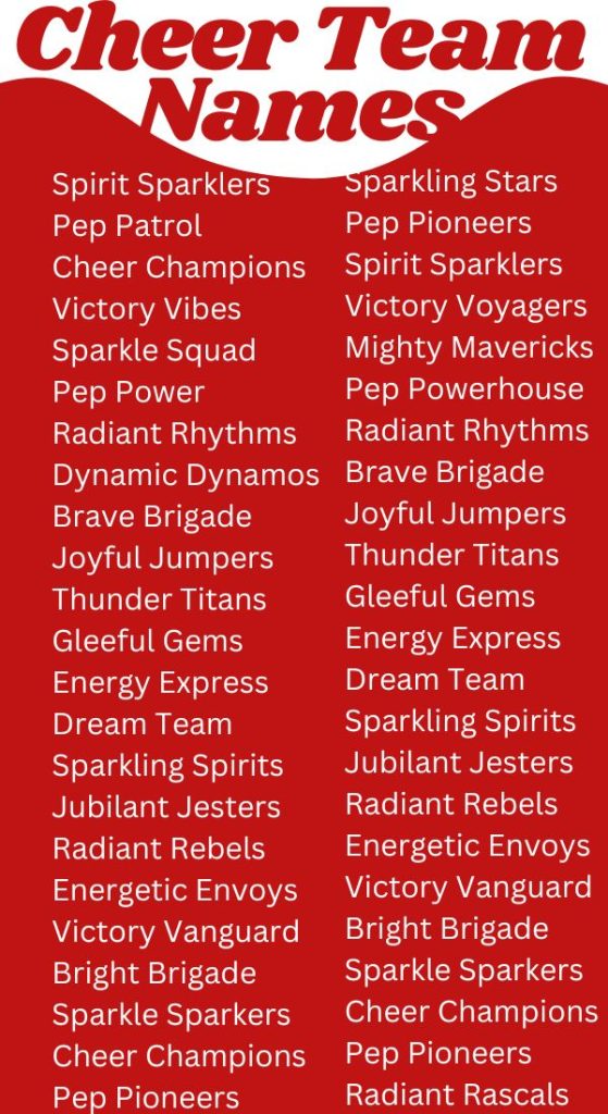 cheer team names