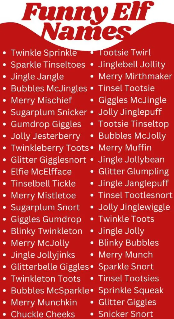 Funny Elf Names