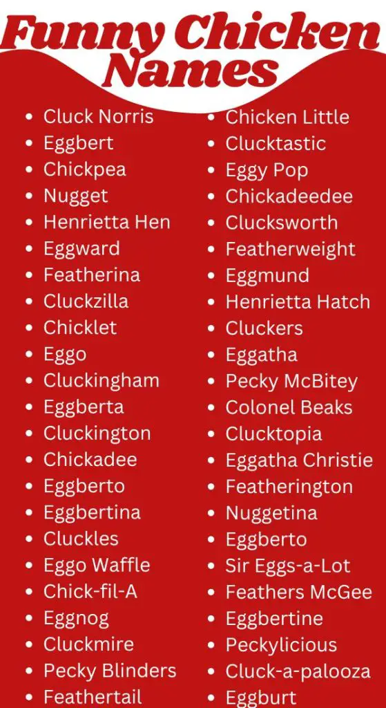 funny chicken names