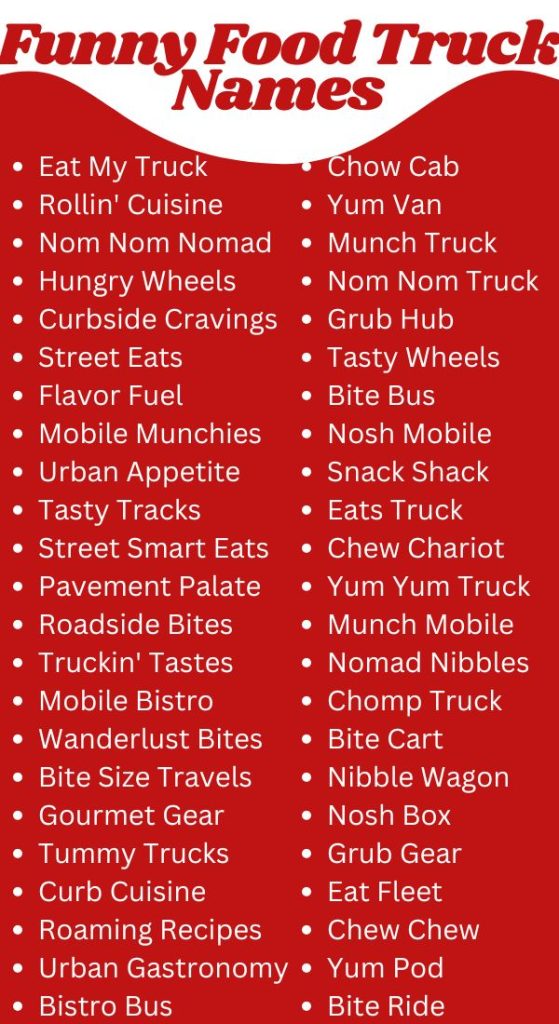 Funny Food Truck Names