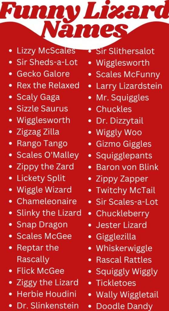 Funny Lizard Names