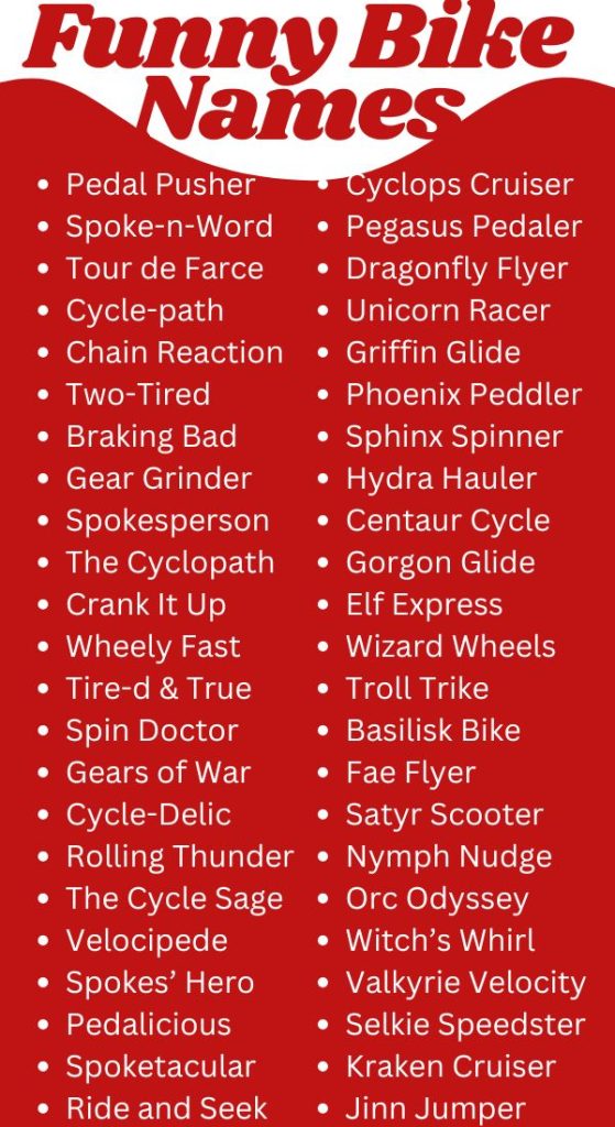 Funny Bike Names