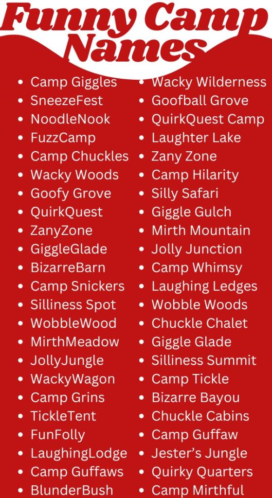 Funny Camp Names