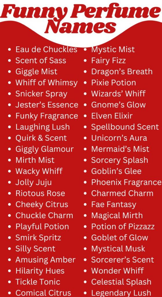 Funny Perfume Names