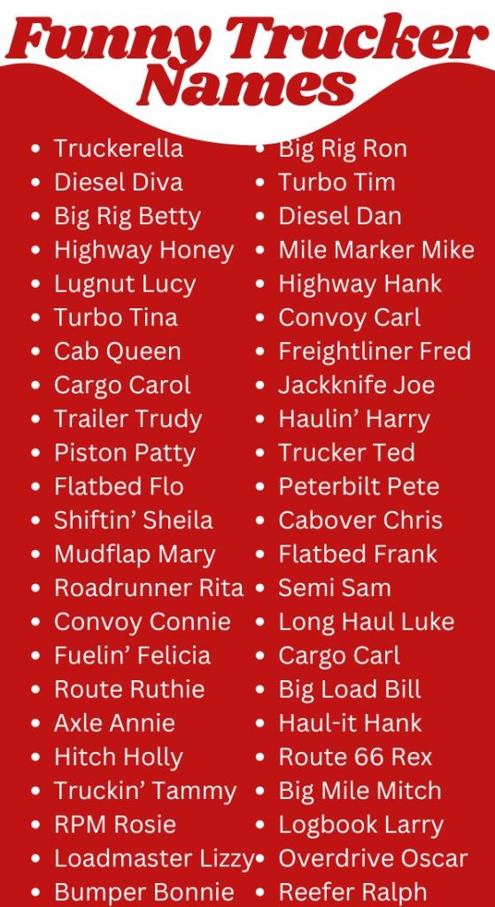 Funny Trucker Names