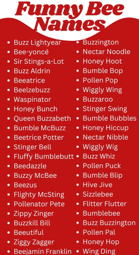 Funny Bee Names