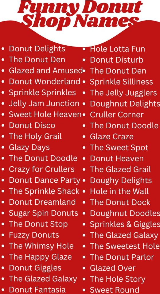 Funny Donut Shop Names