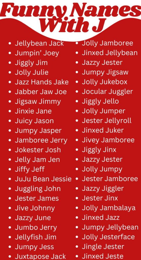 Funny Names With J