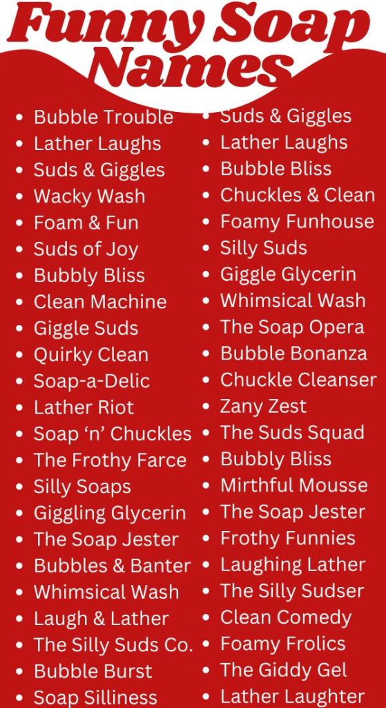 Funny Soap Names